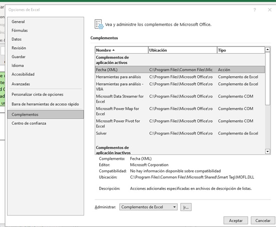 Solver Complemento de Excel, complementos