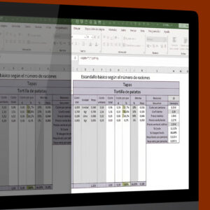 Escandallo básico según número de raciones en Excel